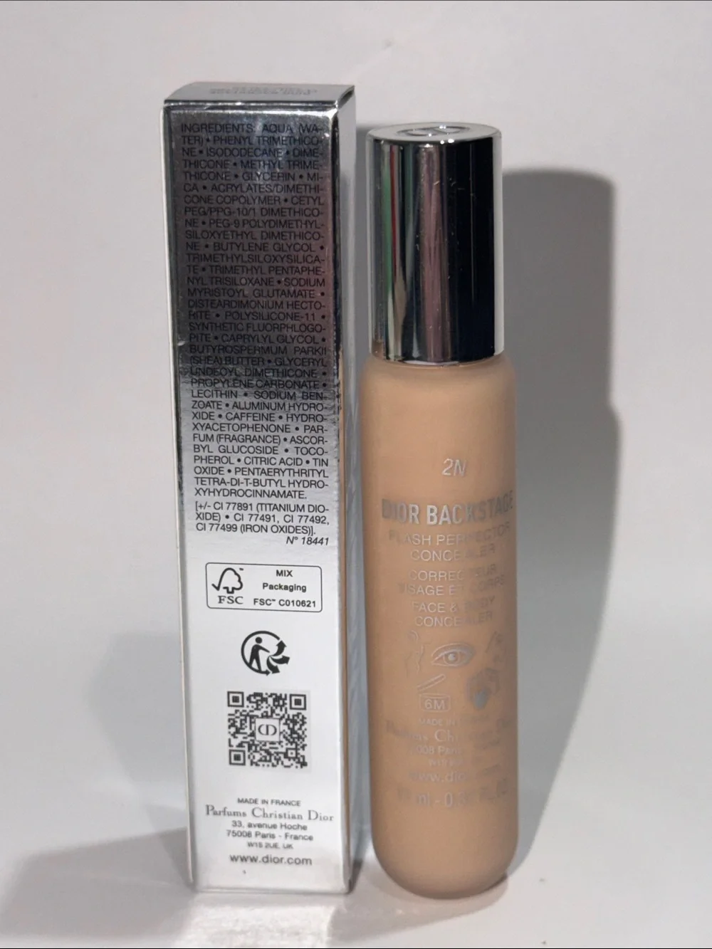 DIOR Backstage Flash Perfector Concealer Shade 2N F/S 0.37 Oz. NEW IN BOX!